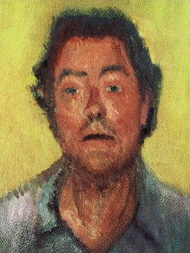 John Simon, 1985 painting by John Hart-Mills